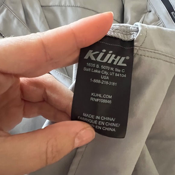 Kuhl Shirt Womens‎ S Button Down Gray Solid Short Sleeve Hiking Outdoor Pocket - Picture 7 of 7